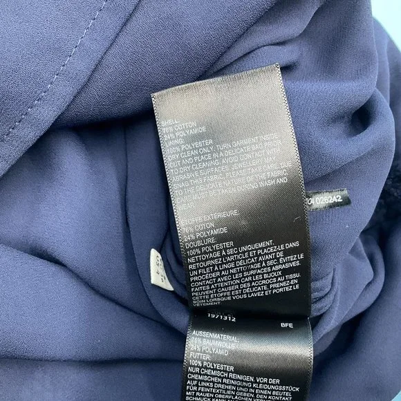 Whistles Women’s Floral Lace Navy Blue Lined Dress Short Sleeve - UK 8 / EU 36 - Picture 9 of 10